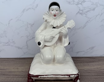 Vintage Sigma Taste Setter Pierrot Clown Ceramic Music Box - Made