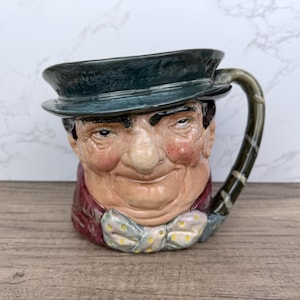 LARGE Tony Weller ROYAL DOULTON Large Character Mug Jug #D5531, , Collectible Big Toby Jug, Antique Rare Finds Decor, Made in England