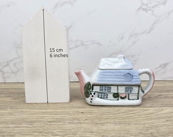 Vintage Cottage Keramik Teekanne Unbranded Hausform Keramik Dekorative Sammler Teekanne