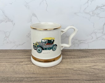Vintage Prince William Pottery Tankard Mug, 22 Carat Gold Antique Morris Car
