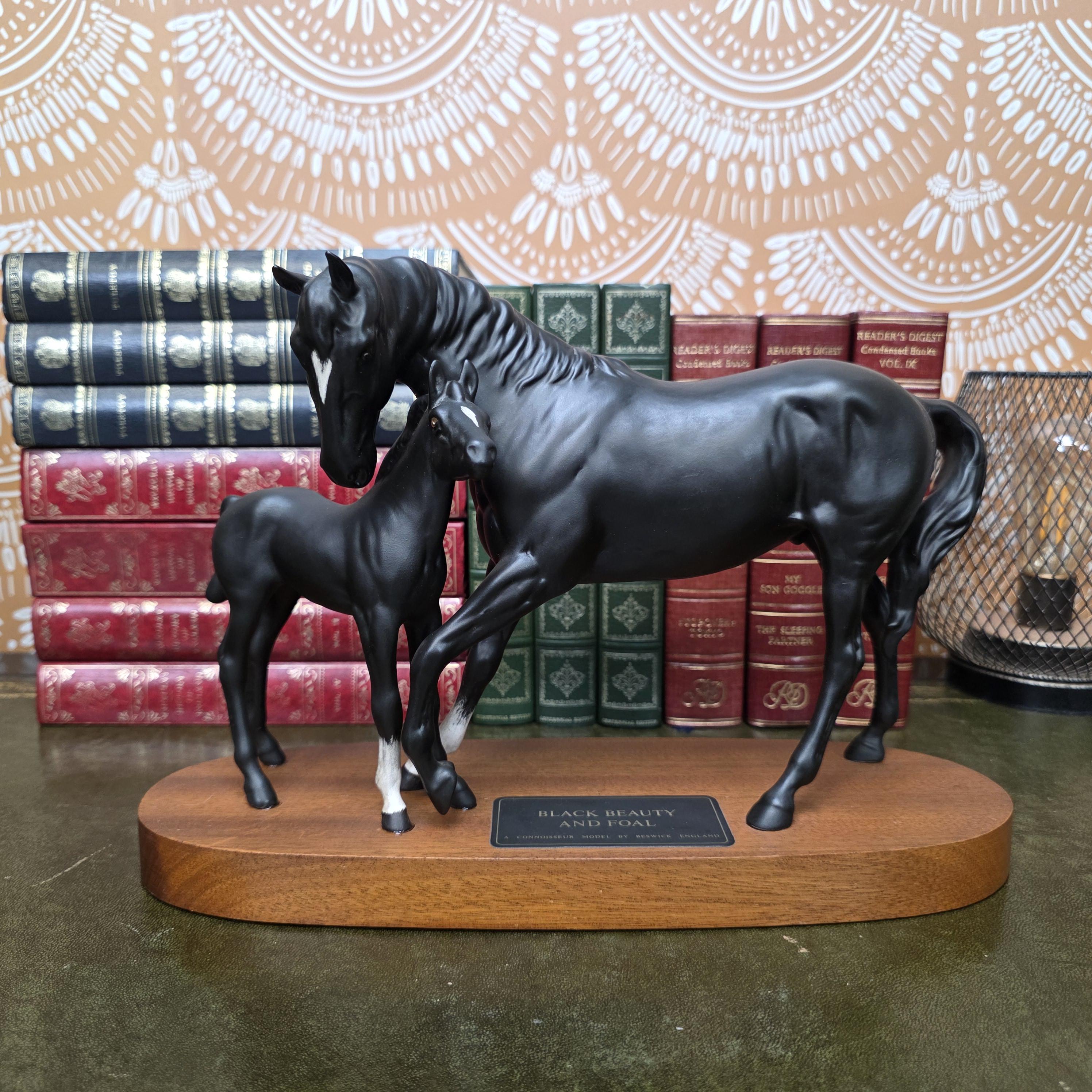 Beswick Black Beauty and Foal - Etsy