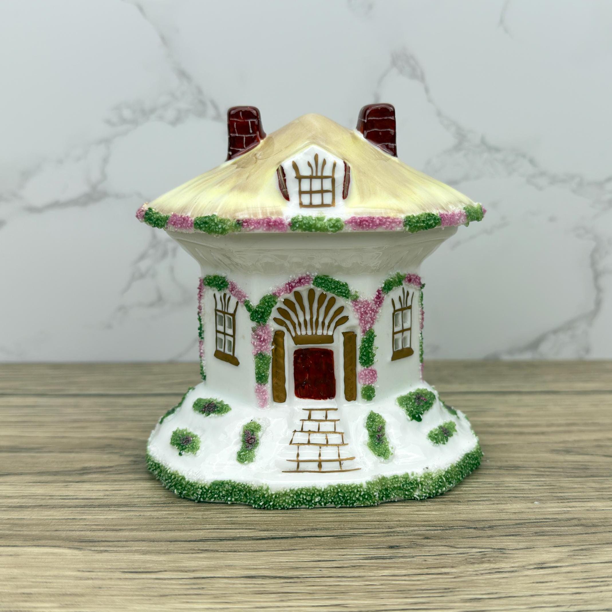 Vintage Porcelain House, Thatched Cottage by Coalport, Fine Bone