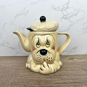 Vintage Retro 1970&#39;s Droopy Dog Teapot, Price & Kensington Collection Teapot, Sad Sam Dog Figurine Teapot, Housewarming Kitchen Decoration