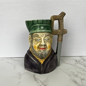 Vintage Toby Jug, Handmade and Hand Painted Character Jug, 20 cm Height