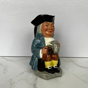 Pichet personnage vintage, pichet Toby Kelsboro Ware peint à la main, 13 cm de haut