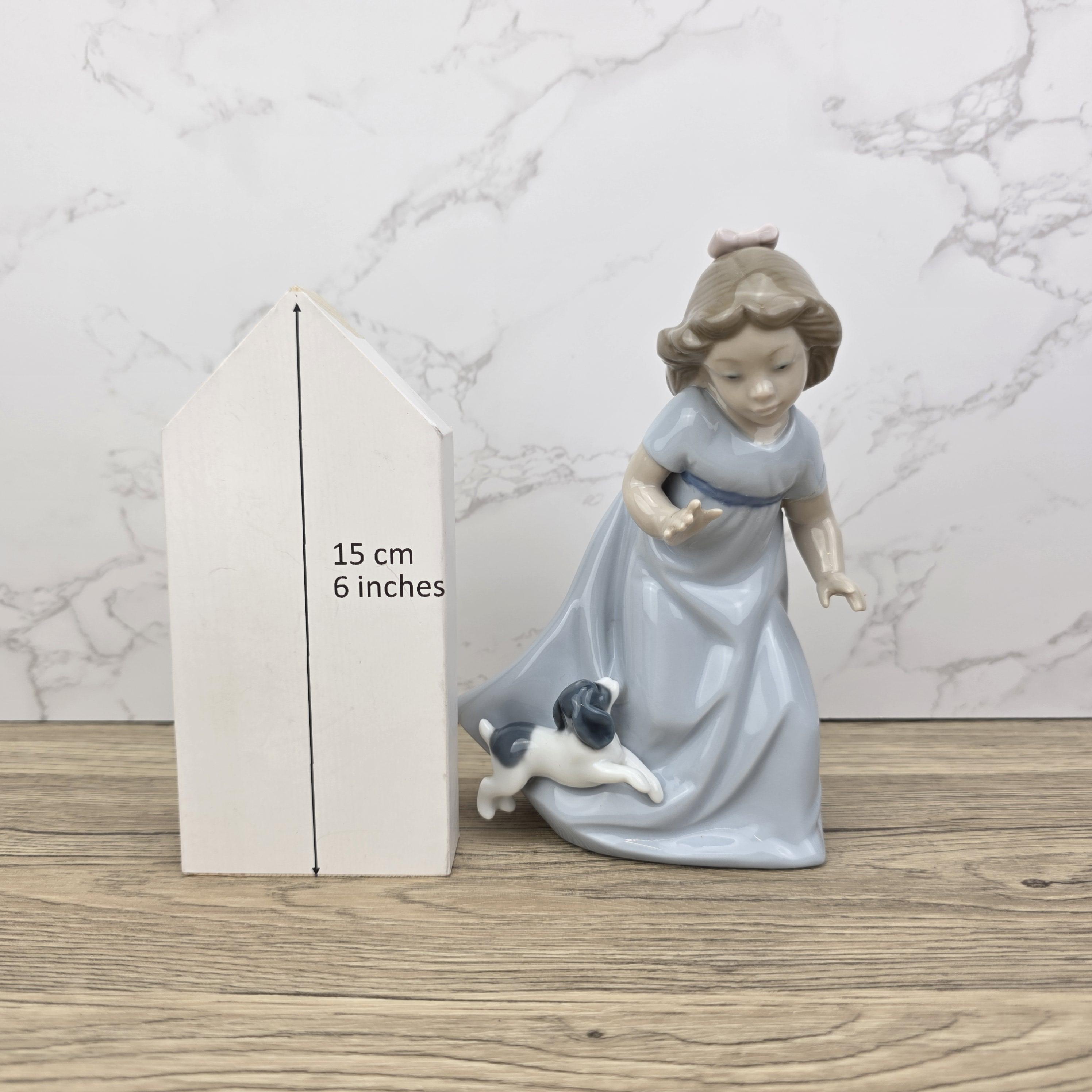 Vintage Nao Lladro Porcelain Figurine – Girl With Dog, Spain - Etsy