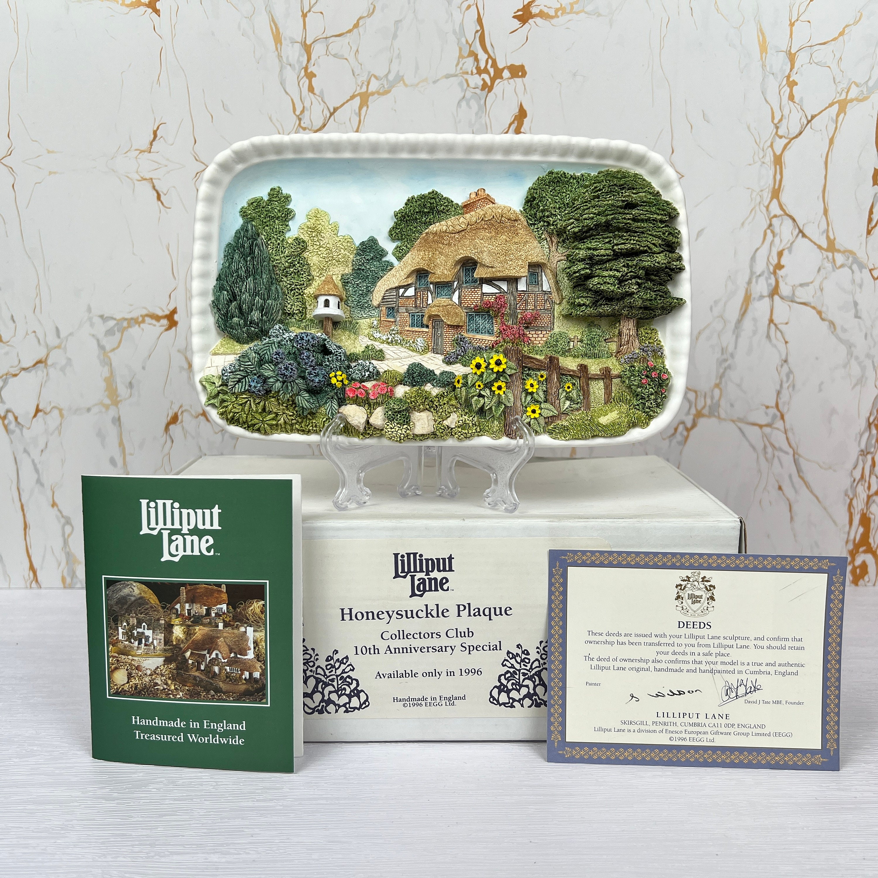リリパットレーン79☆ Honeysuckle Plaque LILLIPUT LANE Honeysuckle Plaque, Collectors Club 10th Anniversary