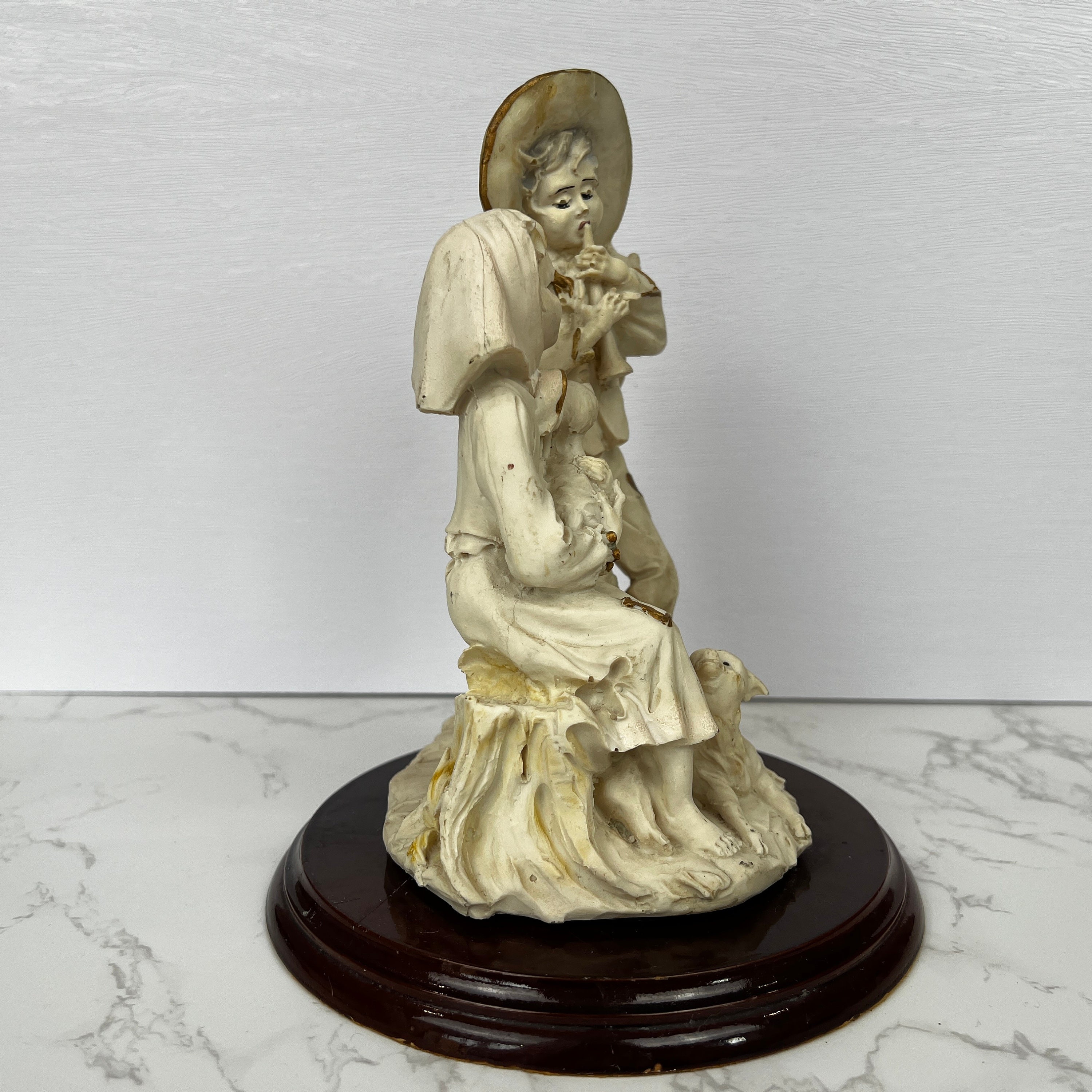 Decorative Wise Monk Sculptures Set of 3 | Matte White Resin Statue main image 0