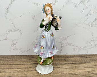 ヴィンテージ デルフトブルー磁器製 女性像 | ビクトリア朝時代の