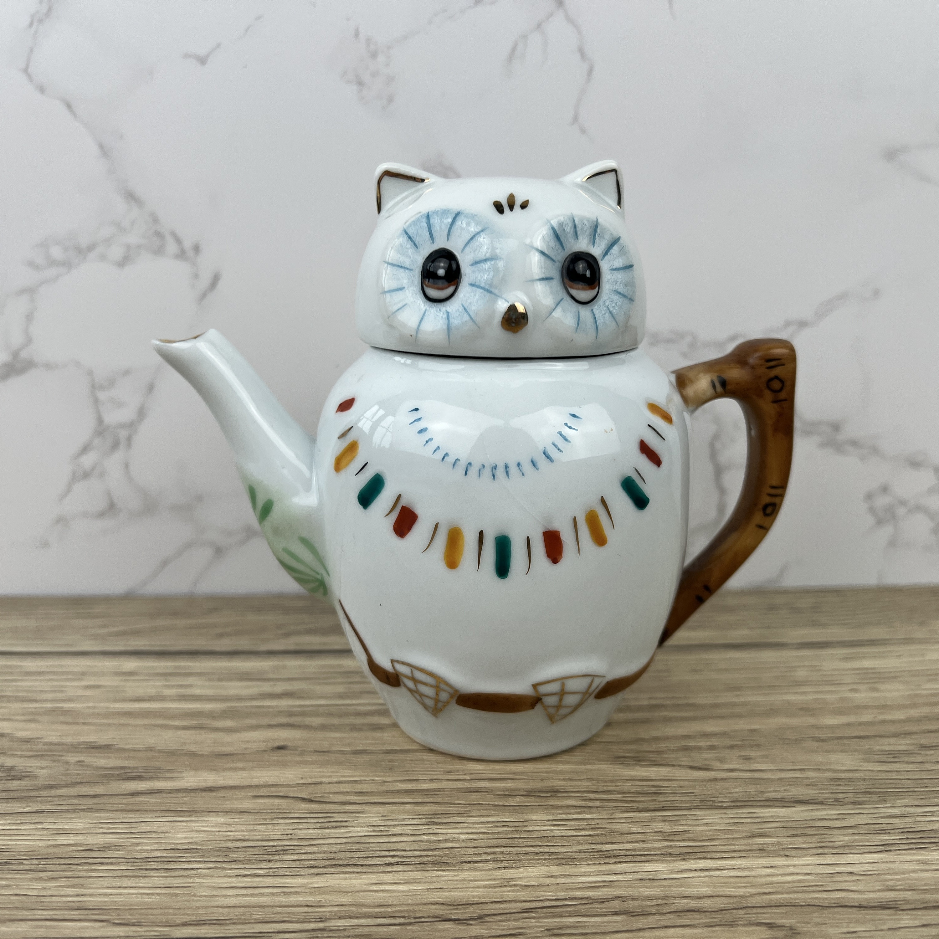 アンティーク フクロウ装飾 ティーポット 【公式通販】
