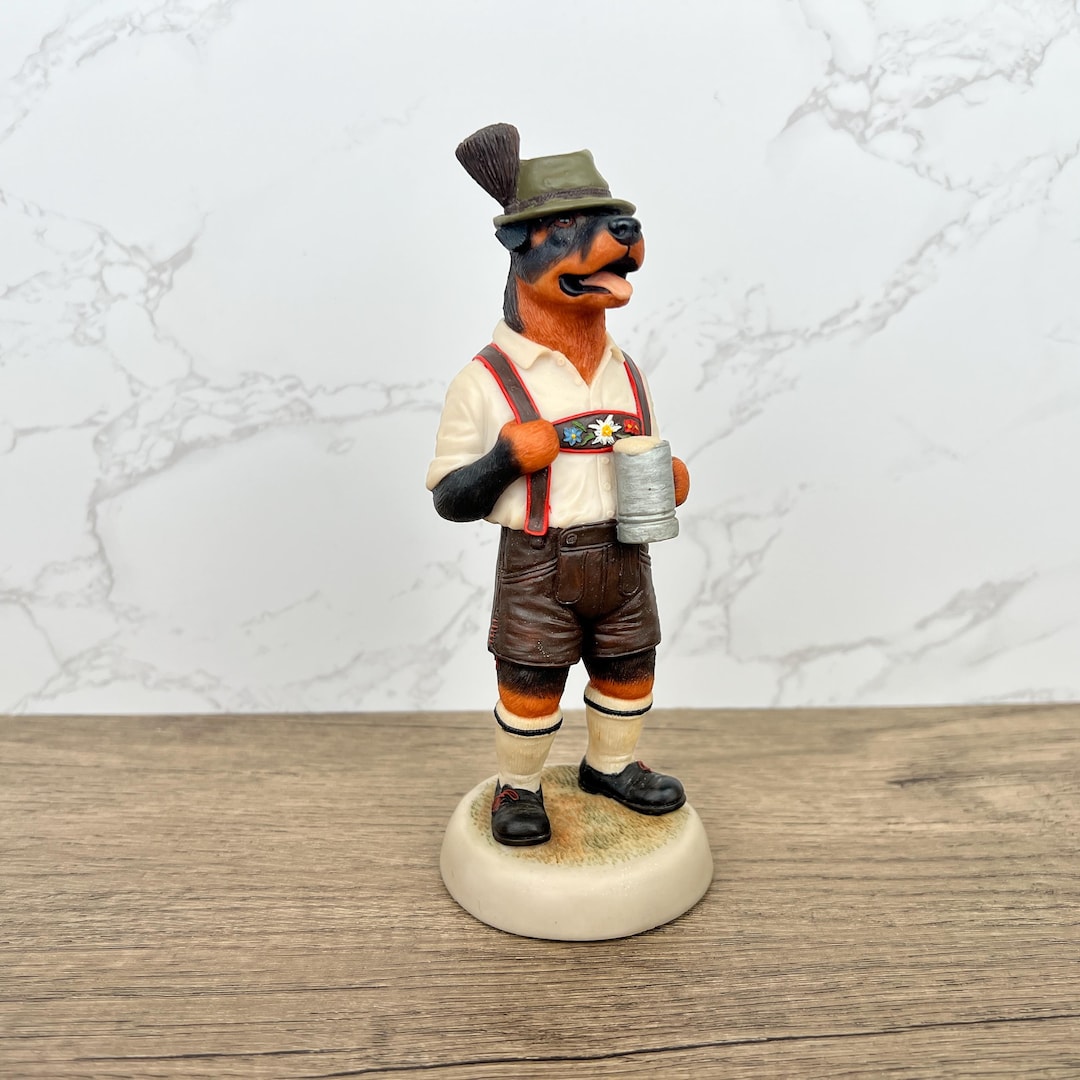 Vintage Rottweiler Vintage Rottweiler Dog Figurine, Robert Harrop Doggie People CC76 Prost ...