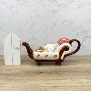 Rara teiera vintage Tony Carter a forma di cuore "I Love Only You" per San Valentino, decorazione da collezione in ceramica e porcellana.