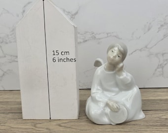 リヤドロ風 少女とアヒルの陶器製フラワーベース 置物 美術品