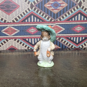 Beatrix Potter Benjamin Bunny Figurine Royal Albert 1989 Porcelain Rabbit Figure Vintage English Collectible