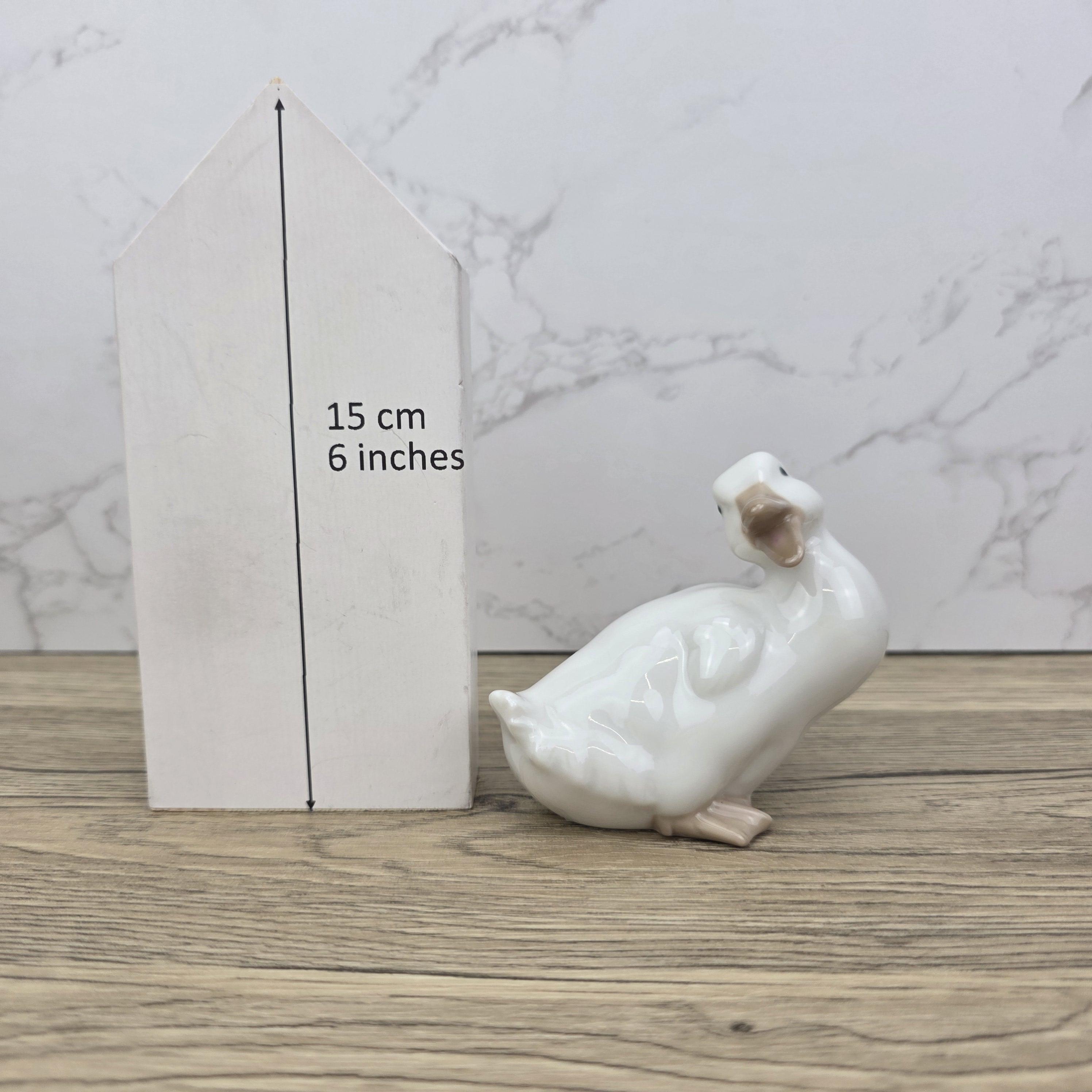 Playful Duck Figurine by NAO Lladro Spain | Glazed Porcelain 