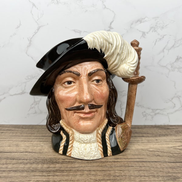 ATHOS ROYAL DOULTON Large Character Jug #6439, Three Musketeers, Collectible Big Toby Jug, Antique Rare Finds Decor, Made in England