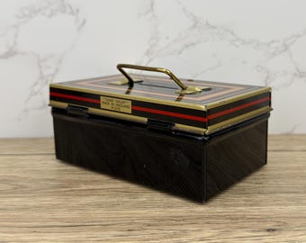 Vintage Chad Valley No Black Striped Small Metal Memory