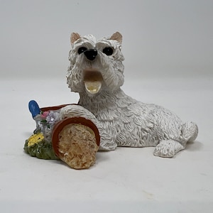 Regency Fine Arts Terrier Figura decorativa estatua, figura de perro vintage, colección de perros, decoración del hogar en miniatura