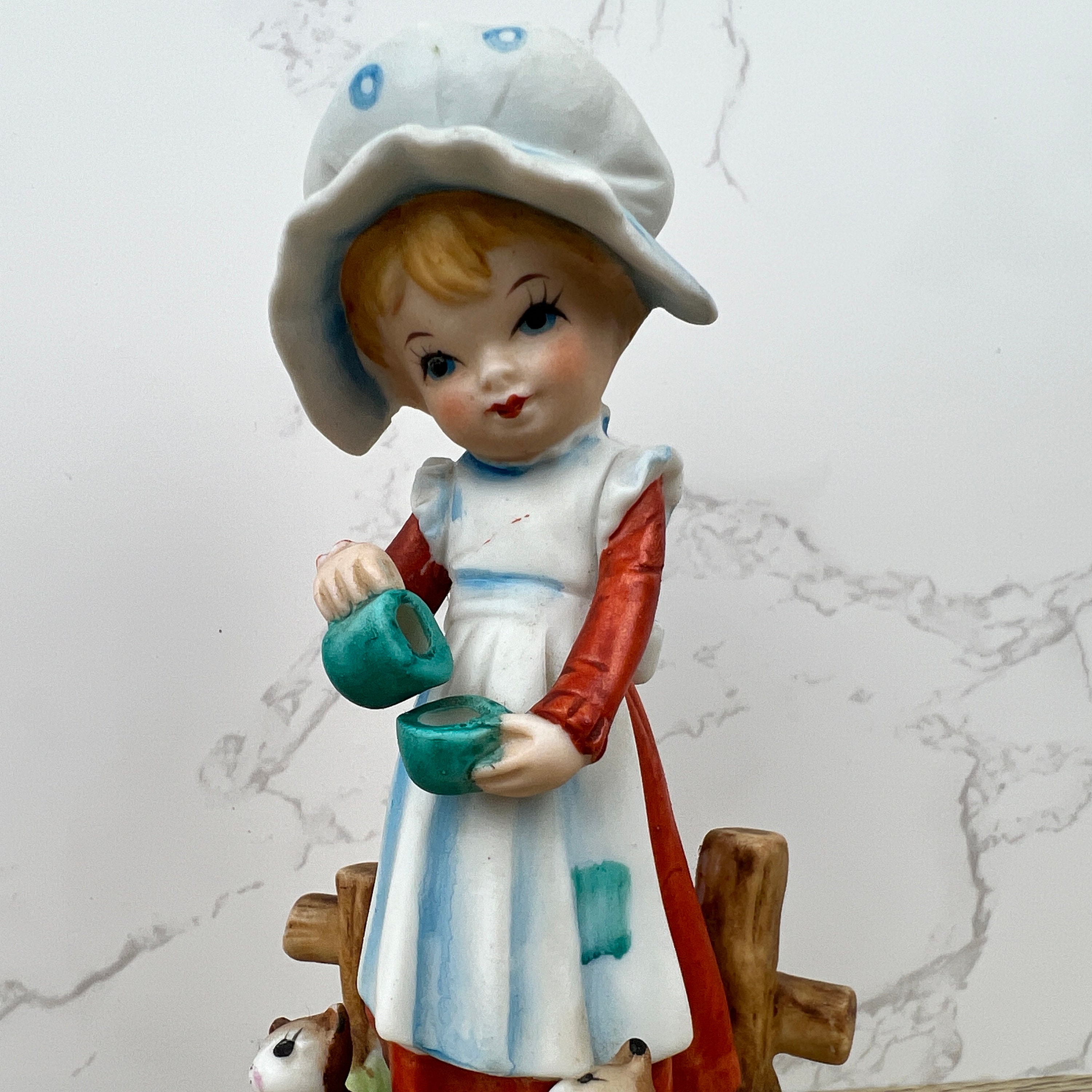 Bonnet Girl Figurine - Etsy
