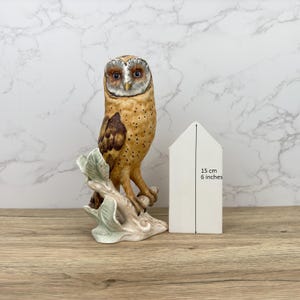 Vintage Large Goebel Ceramic Owl Figurine, Collectable Goebel Pottery Owl, Barn Owl Figurines, CV112 Hand Made Painted Cottage Decoration