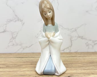 Figura vintage de la Virgen María de Lladró, Nacimiento de porcelana española n.° 4671