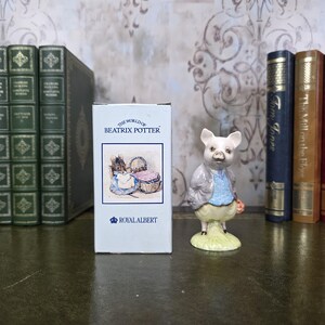 Figurine Royal Albert Pigling Bland Beatrix Potter | 1989 Anglais Bone China | Figurine de collection en boîte
