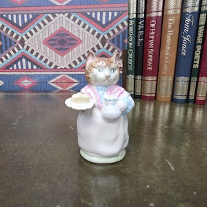Royal Albert Mrs Ribby-figur, Beatrix Potter katt, engelskt keramiskt samlarobjekt, 1989 F Warne