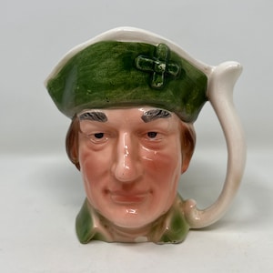 Pichet personnage en porcelaine, pichets Toby vintage, Captain Cuttle, pichet peint à la main