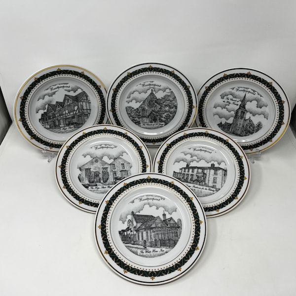 The Canterbury Collection Collectors Plate, Decor Art Creations Ltd, Limited Edition Plate, Hurstpierpoint Old Buildings Country Plate