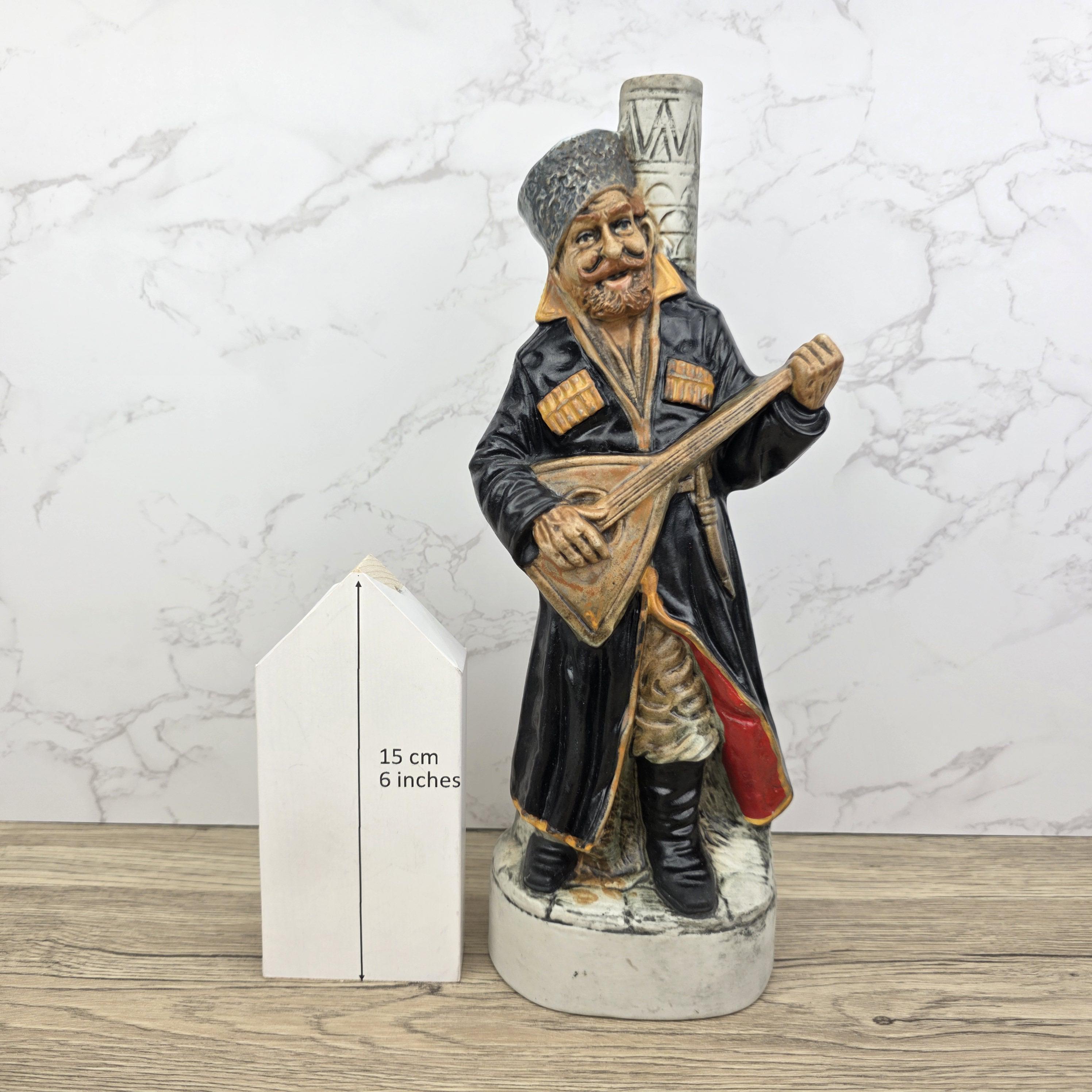 Vintage Ceramic Liquor Decanter KLEM Italy 1978 Cossack Musician