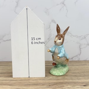 Royal Albert Peter Rabbit Figurine DB106 | Charming Vintage Beatrix Potter Bunny Collectible Hand Painted Bone China Nursery Room Decor Gift