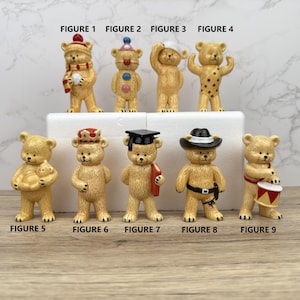 DANBURY MINT FIGURINE Teddy Bear Collection Retired Limited Edition Sculpture, Anthropomorphic Decor Gift Fine Bone China, Selection Bears
