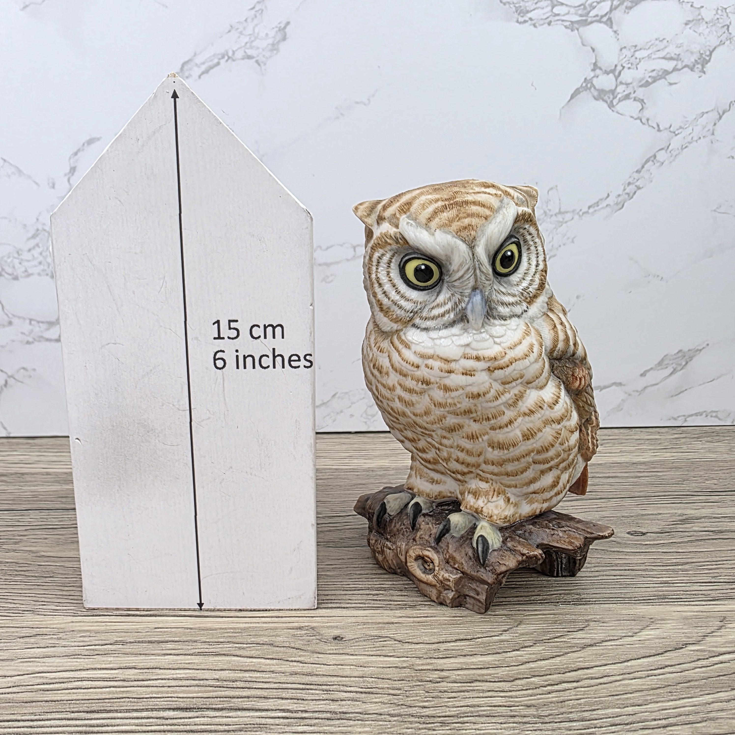 Vintage Goebel Owl Figurine USA Porcelain Wildlife Collectible Hand Painted 1960s Marked Decor