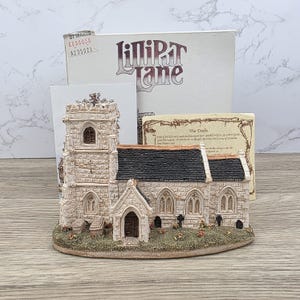 Vintage Lilliput Lane St. Mary's Church Miniature Historic