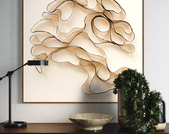 Gallery Level Wall Art / 3D Contemporary Fiber Art Piece / Modern Home Decor