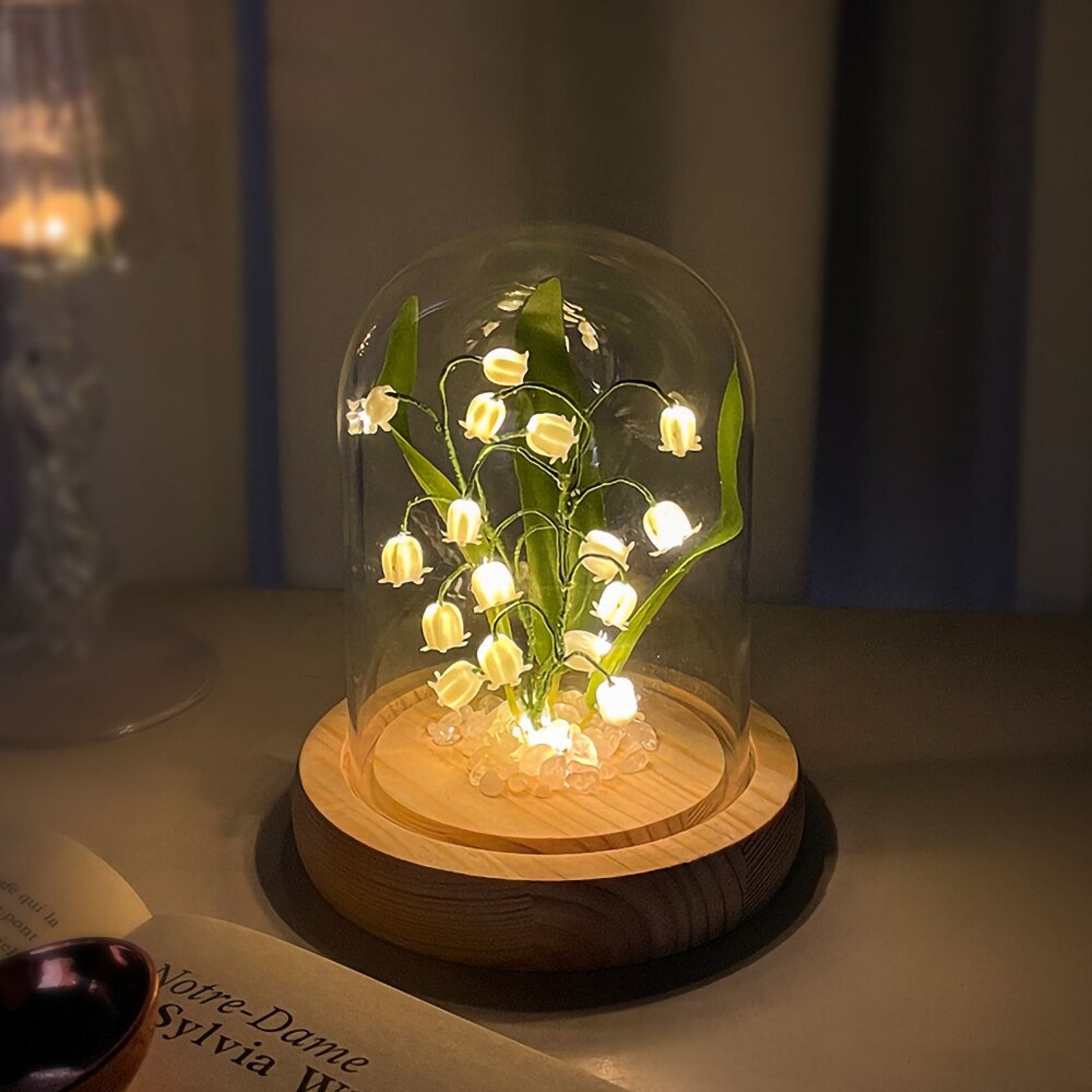 DIY Lily of the Valley Lamp Night Light LED Night Light Home Etsy UK