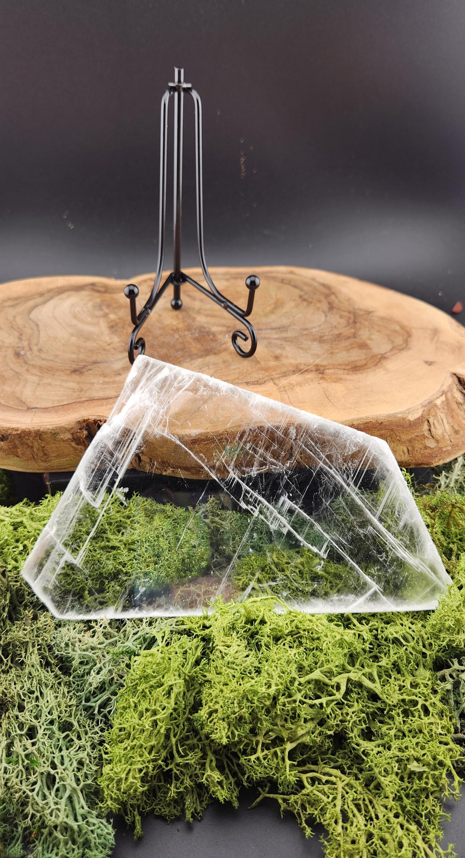 Clear Selenite Charging Slab / Home Decor / Selenite