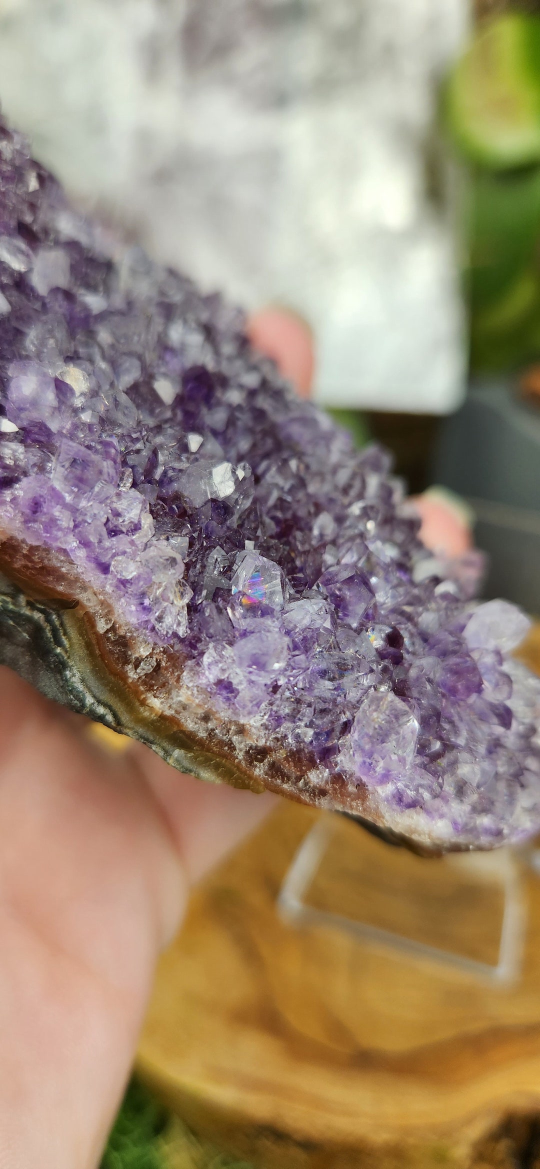 Amethyst With Gypsum Inclusions / Deep Purple Druzy Amethyst - Etsy