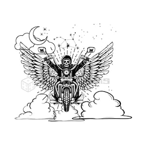 Night Rider Biker SVG Instant Download