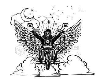 Night Rider Biker SVG Instant Download