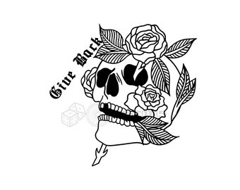 Give Back Biker Skull SVG