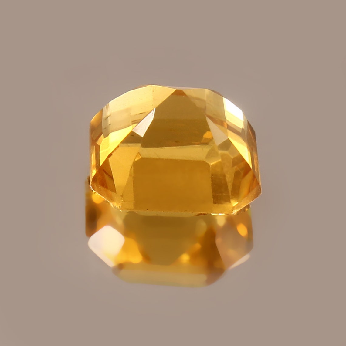5.95 Ct Yellow Topaz Square Shape 11x11x7mm VVS Clarity Loose Gemstone ...