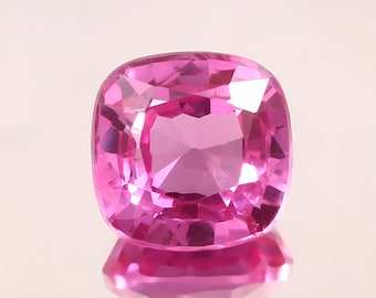 11,20 ct różowy szafir w szlifie poduszkowym, laboratoryjnie hodowany luźny kamień szlachetny o wymiarach 12x12x8 mm