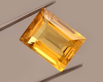 Edelsteen gele topaas, stokbrood 15 x 11 x 8 mm, VVS Clarity, in het laboratorium gekweekt
