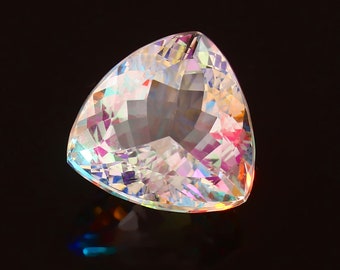 Mystic Topaz-edelsteen, triljoen regenbooggeslepen, 23 kt losse steen