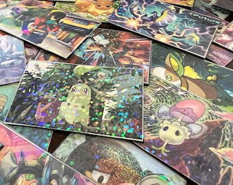 Pocket Monster Poke Magnets—Handmade Magnets for fridge, laptop, calendar, whiteboard, crafting with holographic sparkle
