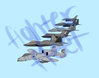 karikatyrteckningar av flygvapnets stridsflygplan!