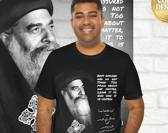 Pope Kyrillos TShirt Coptic Orthodox Pope Cyril T-Shirt Saying Coptic Gift Saint Shirt Pope Kirollos T-Shirt Coptic Unisex Tee