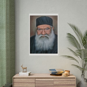 Father Faltaous EL Soriany Coptic Orthodox Poster Abouna Faltaos Coptic Icon Vertical Poster Fr. Faltaeous El Sorianny Coptic Vintage Icon