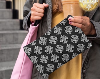 Coptic Orthodox Cross Clutch Coptic Gift for Mom Travel Bag Coptic Clutch Cross Design Pouch Christian Travel Organizer Bag Accessory Pouch